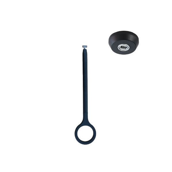 トーソー ランドリーバー吊りポールセット H250mm ブラック LB-1 1本