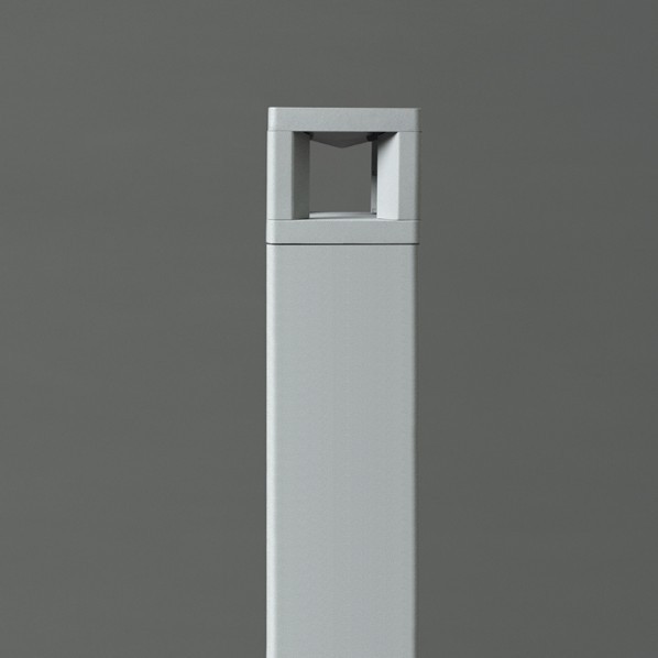 オンリーワンクラブ プリモ ポールライトスクエアスリム ピラー H400・1W シルバー MY1-3844 1個