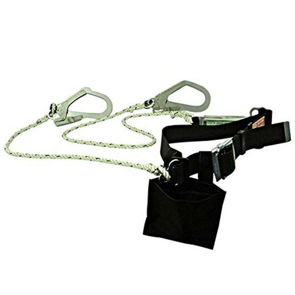 藤井電工 胴ベルト型安全帯 ツイン 2丁掛け 黒 TB-DIA-2-599S-BLK-M-BP 1点