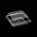 デンカポリマー 食品容器 嵌合フードパック サンドイッチ用 OPSW12-12(50) 外寸:124×126×28+23mm/総高さ:50mm 004420737 50枚