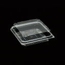 デンカポリマー 食品容器 嵌合フードパック サンドイッチ用 OPSW12-12(40) 外寸:124×126×25+17mm/総高さ:42mm 004420738 50枚