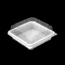 デンカポリマー 食品容器 嵌合フードパック サンドイッチ用 OPSW12-12(50) 白 外寸:124×126×28+23mm/総高さ:50mm 004420742 50枚