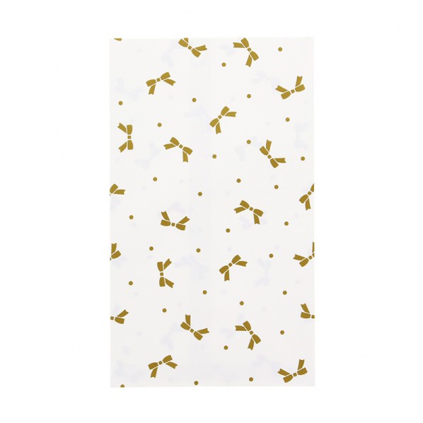 HEIKO 平袋 柄小袋 ストレートタイプ B型 ニューリボン 金 幅135×高230mm 006541309 100束