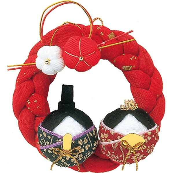 Panami ちりめん細工 キット リース雛 赤 PAN-LH2 1個