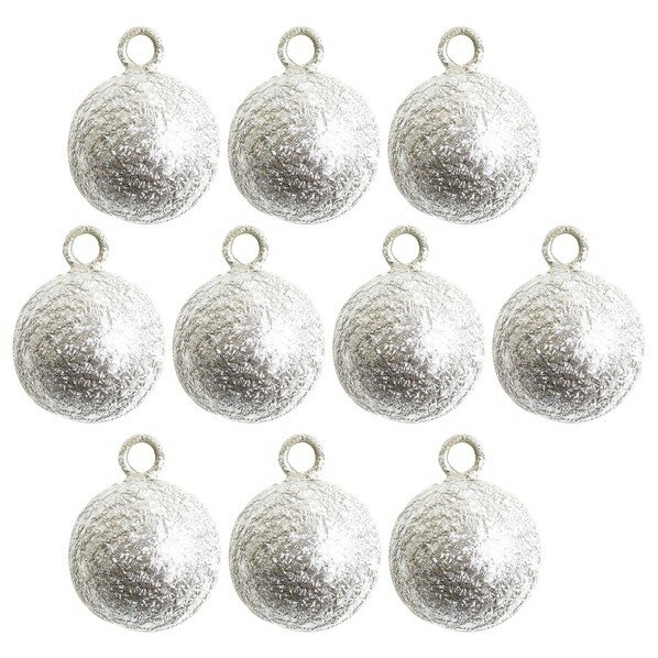 日本紐釦貿易 水琴鈴 丸型 チヂミ φ17×H22mm シルバー F6-52-10 1袋