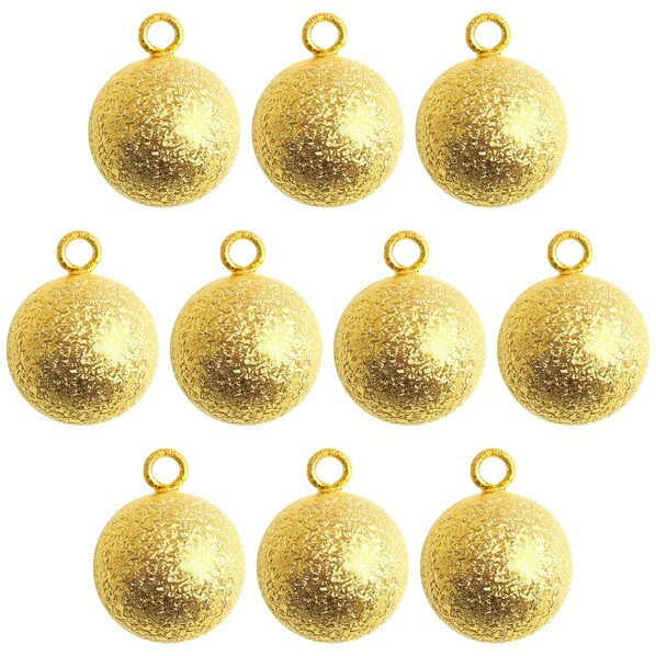 日本紐釦貿易 水琴鈴 丸型 チヂミ φ17×H22mm ゴールド F6-51-10 1袋