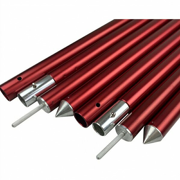 FUTURE FOX タープポール 収納袋付 全長240cm×2本分 ワインレッド 6300073365 1S