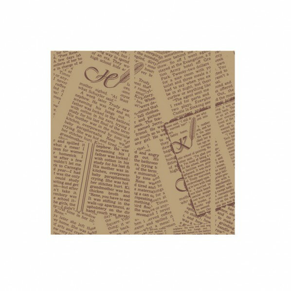 シモジマ HEIKO ワックスペーパー フェザーイニシャル 100枚 150×150mm 茶 4527001 1点