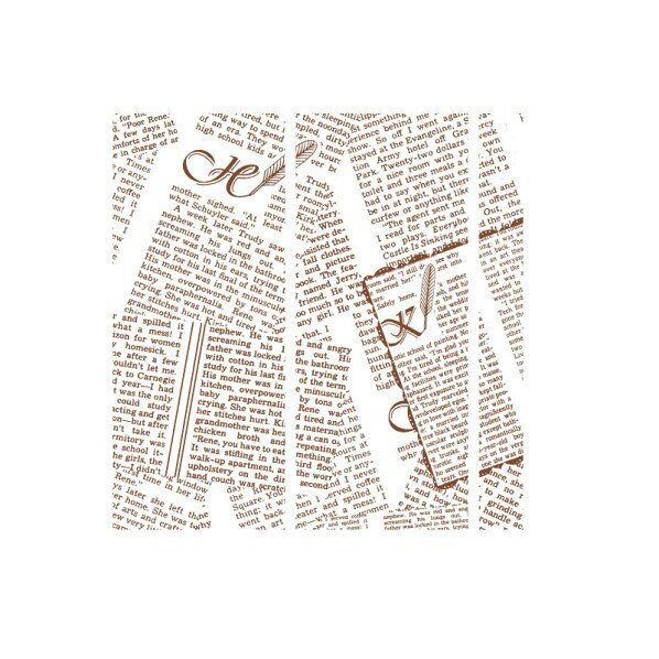 シモジマ HEIKO ワックスペーパー フェザーイニシャル 100枚 150×150mm 白 4527000 1点