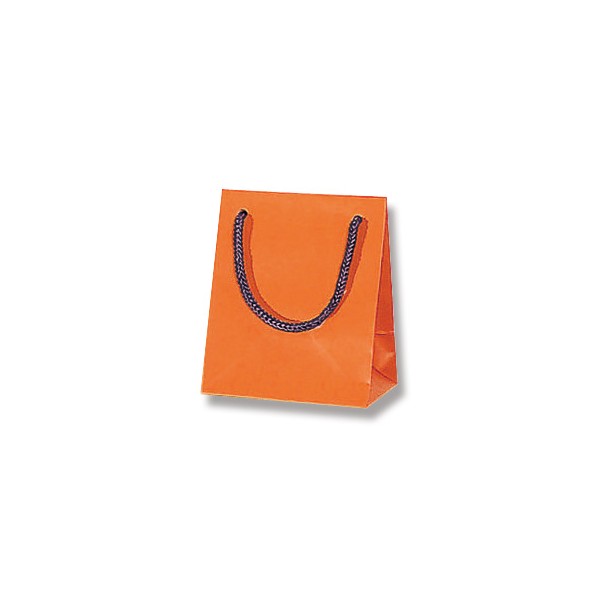 シモジマ 手提げ紙袋 ブライトバッグ T-5 Dオレンジ(マットタイプ) 10枚 006143360 10枚