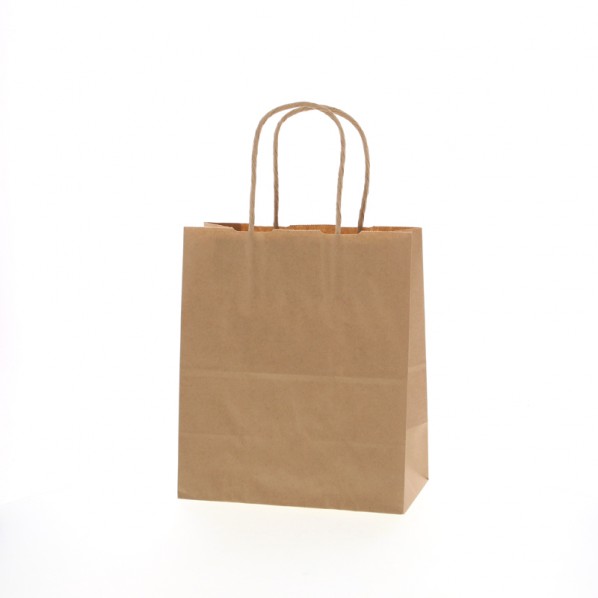 シモジマ 手提げ紙袋 25チャームバッグ 21-12 未晒無地 50枚 003266210 50枚