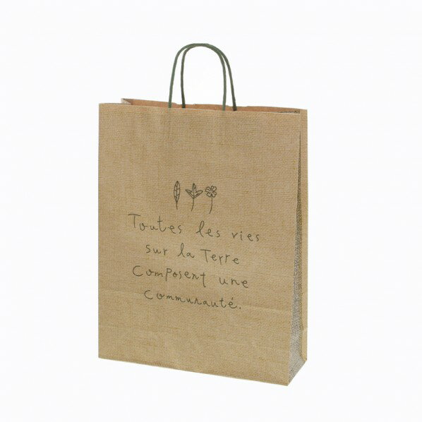 シモジマ 手提げ紙袋 25チャームバッグ 2才 ナテュール G 50枚 003201911 50枚