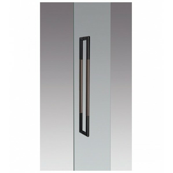 ドアプルハンドル ブラストブラック＋ダークブラウンレザー DA-141-K8-0900 1個