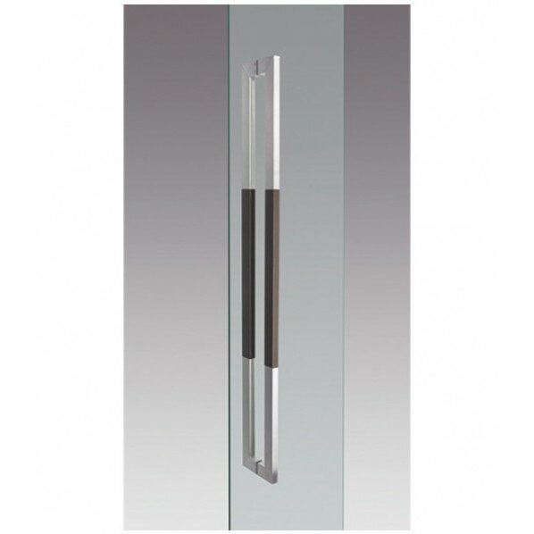 ドアプルハンドル ヘアライン＋ダークブラウンレザー DA-151-T8-0900 1個