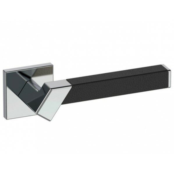 レバーハンドル 間仕切錠 クローム+ブラックレザー 2-TBT-C7-LJ-2 1個