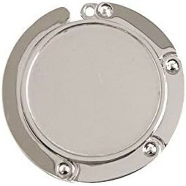 日本紐釦貿易 折りたたみ式バッグハンガー 丸 φ4.5cm シルバー A8-4 1個