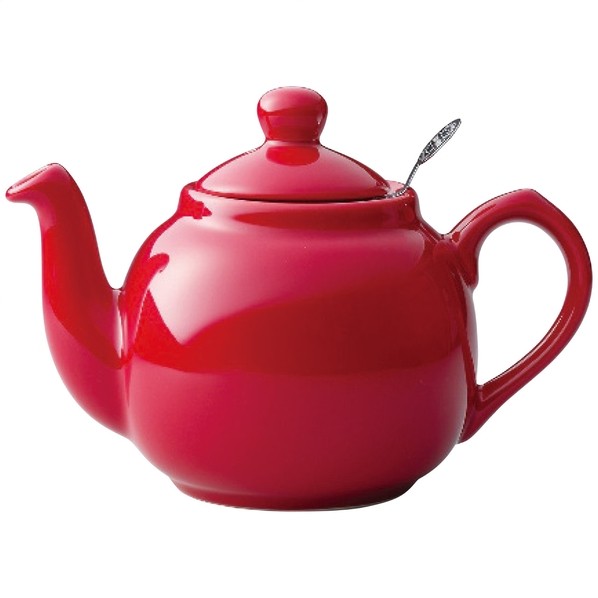 ロンドンポタリー ファームハウス ティーポット 2cup レッド 16.5×12×14cm 580061(レット゛) 1点