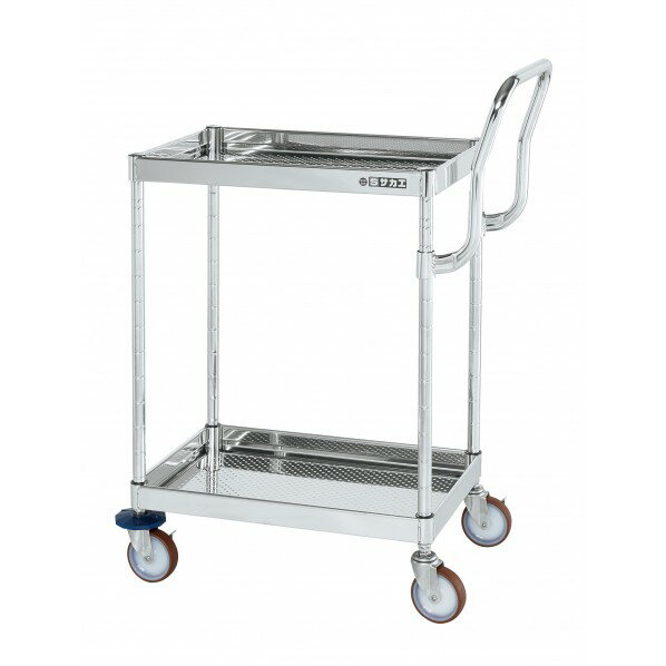 ステンレスCSパールワゴン(SUS304/ナイロンウレタン車/パンチング仕様/キャスターバンパー付) CSP3-759..