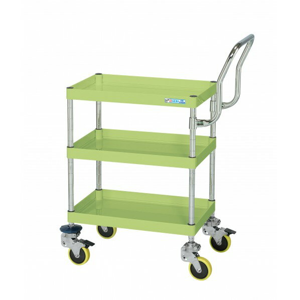 サカエ CSパールワゴン(中量タイプ/帯電防止ウレタン車/H785/3段/振動吸収キャスター付） CSP-7573HTSD..