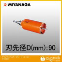 ミヤナガ 乾式ドライモンドコアドリル/ポリクリックシリーズストレートシャンクセット品 PCD90