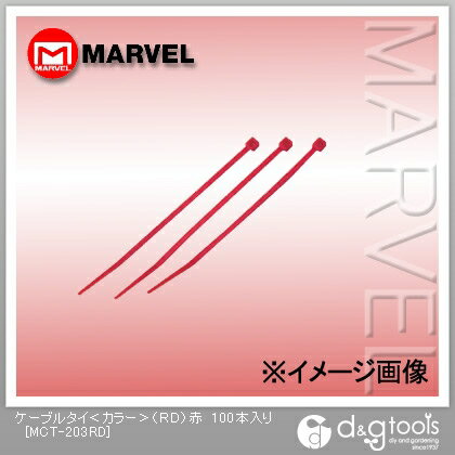 マーベル ケーブルタイ(カラー) 赤 MCT-203RD 100本 マーベル ケーブルタイ(カラー) 赤 MCT-203RD 100本