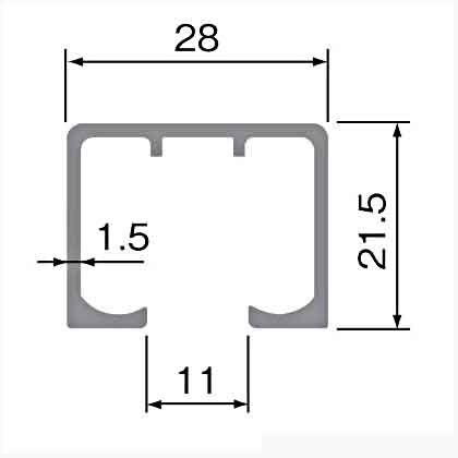 ※法人専用品※アトムリビンテック 上吊用レール アンバー 1800mm HR-100 072683