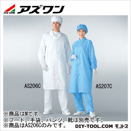 アズワン 無塵衣AS206C男女兼用 M ホワイト 6-7533-14