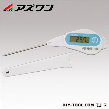 特徴 ●大型の表示LCD、持ちやすい本体形状とセンサ部保護用のセンサキャップ付です。 ●-30゜Cから200゜Cまでの広い温度範囲をカバー、幅広い用途にご使用いただけます。 ●コード番号:1754-00 ●測定範囲:-30〜+200℃ ●分解能(℃):-20.0〜+199.9/0.1、その他/1 ●表示機能:最高温度(MAX)、最低温度(MIN)、ホールド機能(HOLD) ●オートパワーオフ機能:電源投入から約60分間後、自動的に電源が切れます ●使用環境:0〜50℃ ●材質:本体、センサキャップ/ABS樹脂、センサパイプ/ステンレス(SUS304) ●測定精度:-5.0〜+160.0℃/±1℃、その他/±2℃ ●電源:LR44ボタン電池×1個(テスト用付属) ●電池寿命 約1年 (1日1時間使用のとき) ●サイズ:本体/約50×16×188mm、センサー/Φ3.5×85mm ●重量:約34g(電池含む) ●センサー保護キャップ付き！ご注意:センサ部を曲げたり、硬いものに突刺したりなど強い力を加えないでください。 硬いものの温度測定は事前にドリル等で穴を開けてセンサ部(ステンレス製パイプ)を入れてください。 ※正確な測定には、センサパイプ先端から50mm以上測定物に挿入してください。 本体は防滴構造ですが、水中での使用は出来ません。 仕様 重量 材質