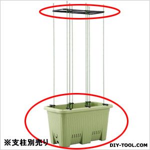 アップルウェアー 楽々菜園深型プランター(植木鉢)22L(※支柱は別売) サラダグリーン 600