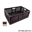 ※法人専用品※安全興業 折りたたみコンテナ 約550(横)×約370(縦)×約200mm(高さ)約520(横内寸)×約187(高さ内寸) チョコレート AZ-022 10個