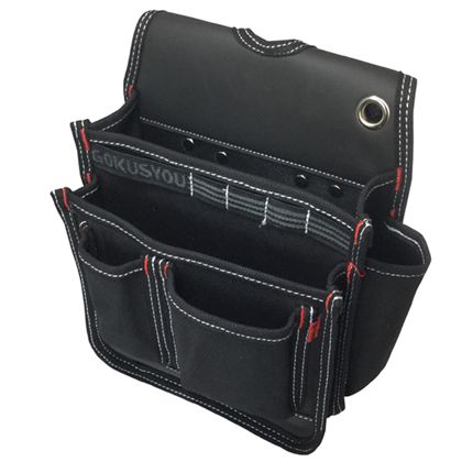 特徴 ●最大容量の二段収納スペースと前面の厚物道具も入る二箇所の小分けポケットがとても便利で、内装系等の道具類(ローラー・コンベックス・水平器・ブラシ等)や大工・建築系道具類(コンベックス・玄翁・水平器・折込鋸等)の収納に最適です。 ●二重...