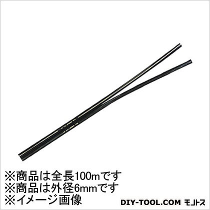 千代田通商 TEツインタッチチューブ6mm／100m黒 430 x 431 x 110 mm BK 2TE6100 1