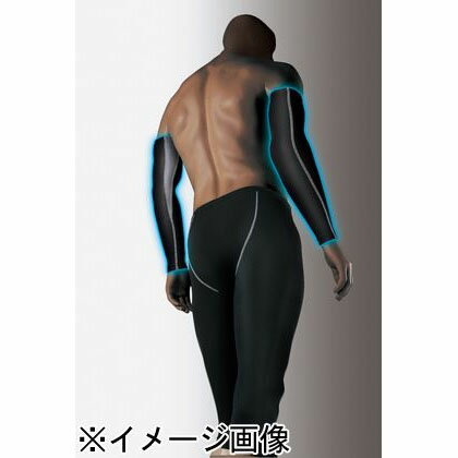 DIY FACTORY オリジナル ボディータフネス冷感・消臭パワーストレッチクルーネックシャツ(長袖シャツ+七分パンツ+アームカバー)3点セット M ブラック 1 +1