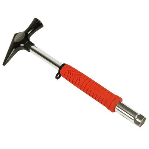 特徴 ●電気・設備作業用のハンマーです。 ●電気・設備工事用ハンマー。 ●セフティーコード取付用のフリーリング付きで、ソケット使用時にコードが絡みにくいです。 ●柄尻に17mmソケット付です。 ●先切型 仕様 サイズ カラー 重量 材質 付属品 サキキリガタ