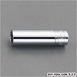 エスコ(esco) 3/8 sqx19/32 ディープソケット(十二角) S:19/32 D1:21mm D2:20mm H:17mm L:70mm l:58.5mm EA618PN-110