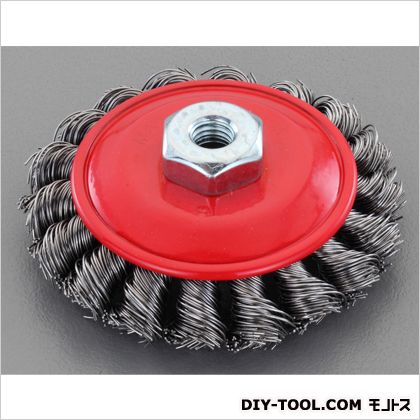 エスコ ワイヤーブラシ(ベベル型/スチール製ツイスト) 85mm/M10 EA809YS-3