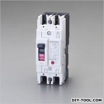 エスコ(esco) AC100-230V/30A/2極漏電遮断器(フレーム50) EA940MN-13