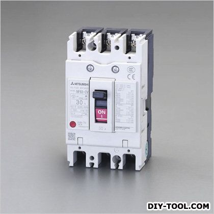 エスコ AC100-240V/30A/3極漏電遮断器(フレーム50) EA940MN-19【2406DFD_3】