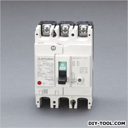 エスコ AC100-440V/75A/3極漏電遮断器(フレーム100) EA940MN-47【2406DFD_3】