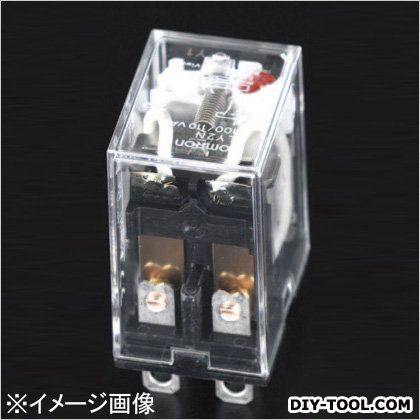 エスコ DC24V/2c/5A［LED付］汎用リレー(ダイオード内蔵) 21.5×28×36mm EA940MP-33H