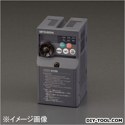 エスコ 100V/0.75kwインバーター(三相モーター制御用) 108×128×149.5mm EA940MX-107