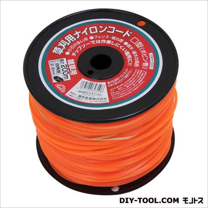 藤原産業 ナイロンコード□型ボビン巻2.6MMX200M 1