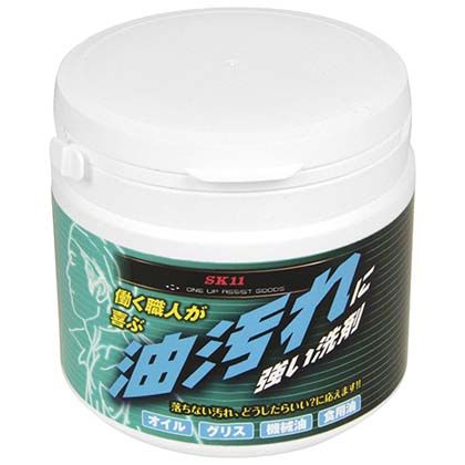 特徴 ・落ちにくかった油汚れがよく落ちる洗剤です。 ・油汚れ用洗剤。 ・落ちにくいオイル、グリス、機械油、食用油に効果を発揮します。 ・綿・ 麻・ 合成繊維用。 ・標準使用量:スプーン1杯(15g)前後。 メーカー名:藤原産業 仕様 サイズ カラー 重量 材質 (液性)アルカリ性 入数 1個