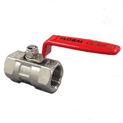 フローバル ステンレス製レデュースドボールバルブ(V03-304) ネジ(Rc):1 V03-304-08