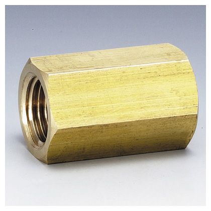 フローバル 黄銅製ねじ込み継手六角ソケット(G6S) ネジ(Rc):1/8 G6S-01-BS