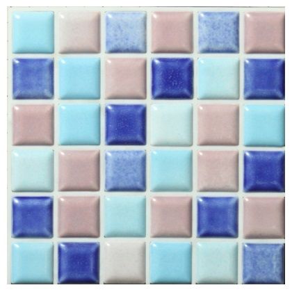 DIYタイル かんたんに貼れるシートプチコレ パープル×ライトブルー×ブルー 150×150mm PTI-06.08.09M