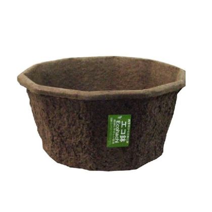 富士園芸 エコ鉢浅10角 茶 W35×H20cm PPDECAPOT