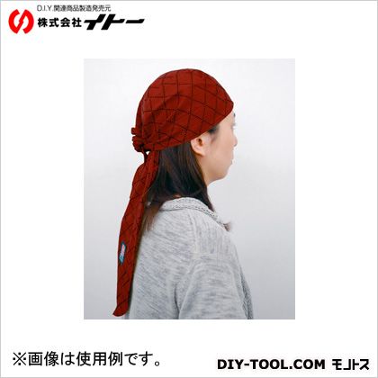 職人道楽 職人道楽武州織道着刺子ロングバンダナ赤 フリー 94892 1