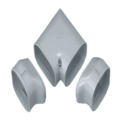 因幡電工 配管化粧カバー ひねり90°エルボ 8.1cm SN77G 1点