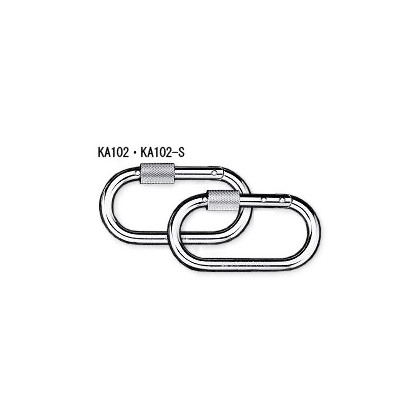 伊藤製作所 123カラビナ鉄KA102ダブルストッパー KA102W 1点